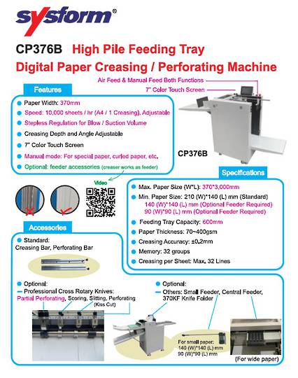 CP376B Creasing & Perforating High Pile
